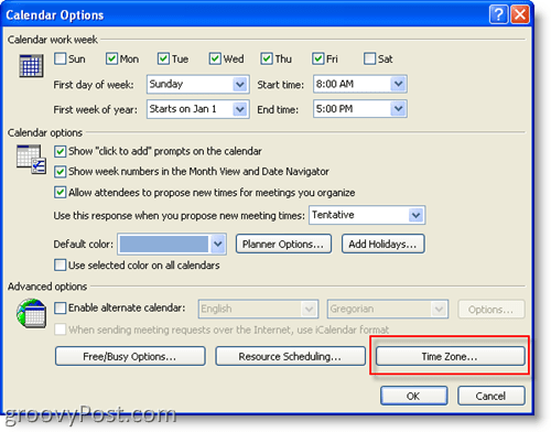 Jak přidat další časové pásmo v kalendáři aplikace Microsoft Outlook