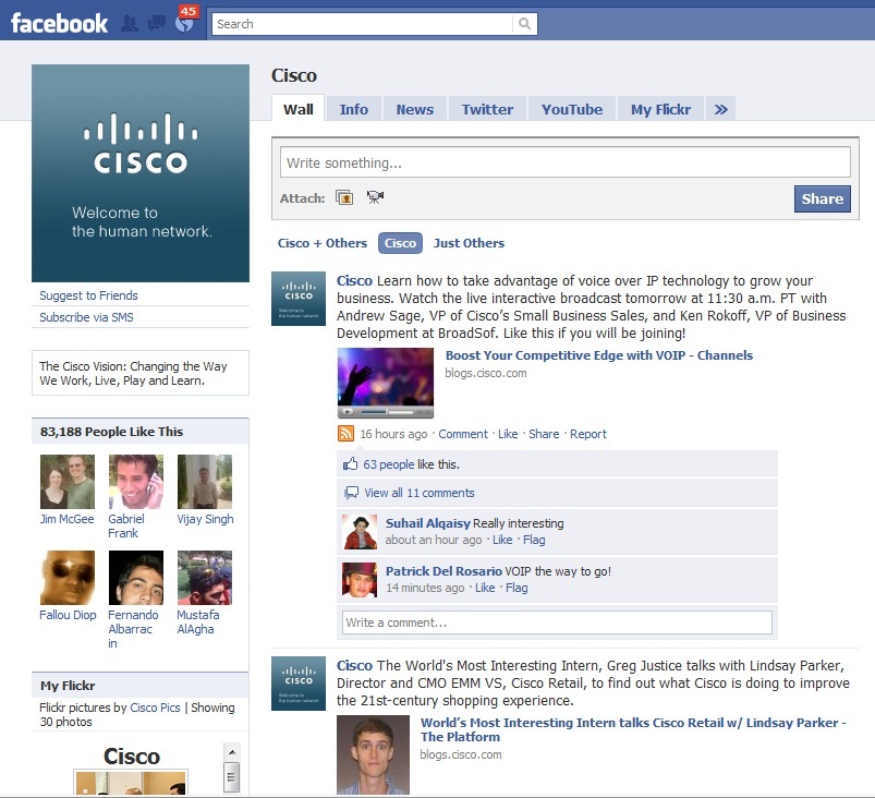 Spuštění sociálních médií šetří společnosti Cisco více než 100 000 USD