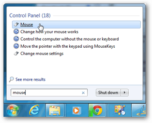 Windows 7 nastavení myši