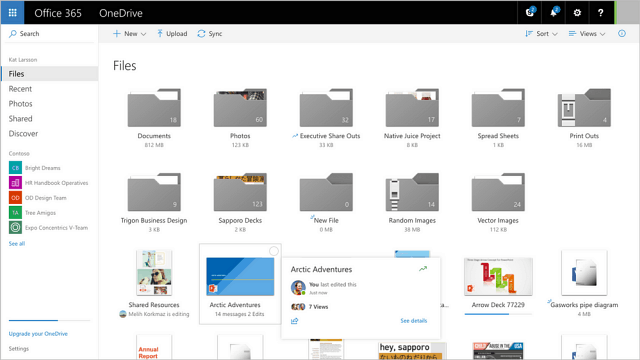 Microsoft Update OneDrive s vylepšeným uživatelským rozhraním a možnostmi sdílení