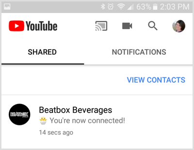 Odkaz na pozvánku na YouTube byl přijat