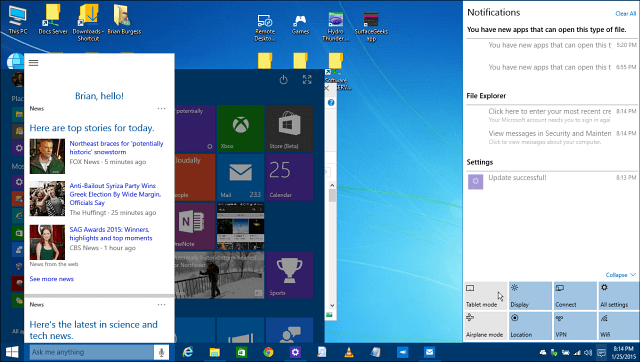 Windows 10 technický náhled