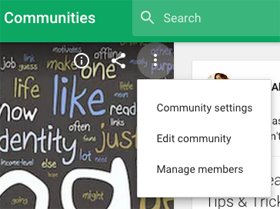 nové nastavení komunity google plus