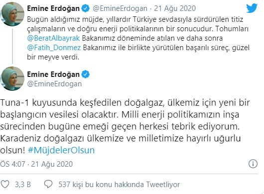 Emine Erdogan sdílení