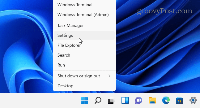 Start Nastavení Windows 11