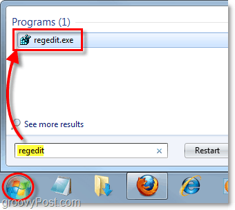 jak spustit editor registru v systému Windows 7