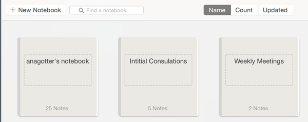 notebooky evernote