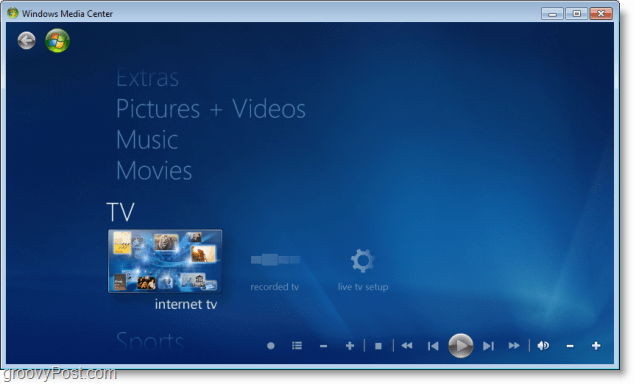 Windows 7 Media Center - internetová televize nyní funguje!