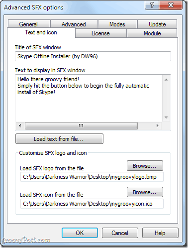 Vytvářejte offline instalátory pomocí samorozbalovacího archivu WinRAR