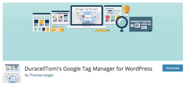 Chris doporučuje plugin Google Tag Manager společnosti DuracellTomi pro WordPress.