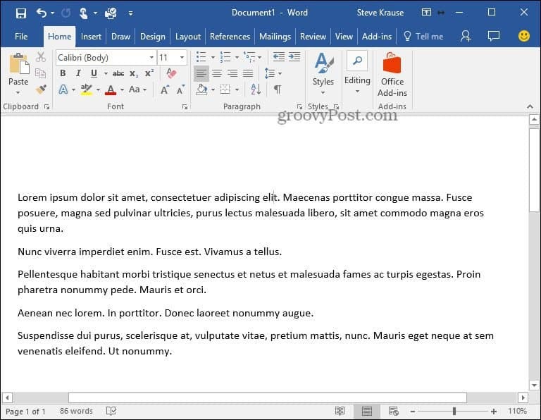 Jak vložit text Lorem Ipsum do aplikace Microsoft Word 2010 a 2007