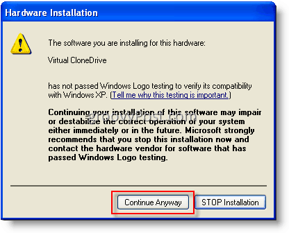 Připojte obraz ISO ve Windows Vista