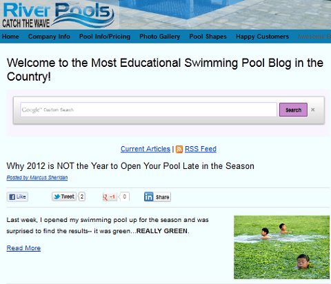 blog o říčním bazénu