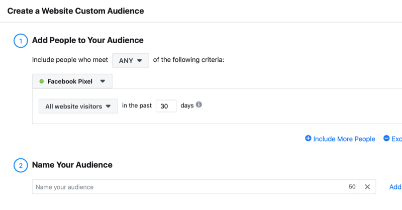 vytvořit vlastní publikum na Facebooku