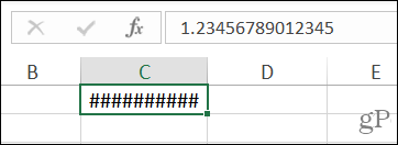 Číselné symboly v aplikaci Excel