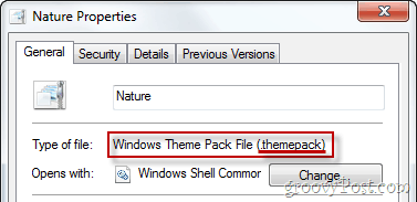 Vlastnosti souboru Windows Theme Pack