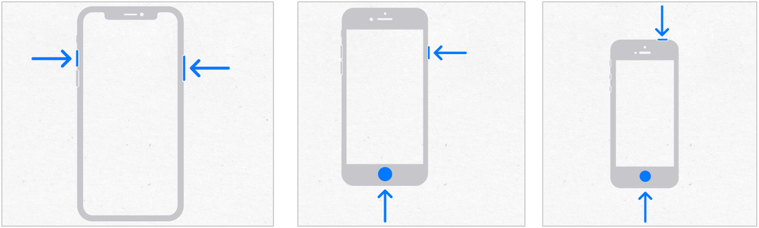 iPhone vytváří snímky obrazovky