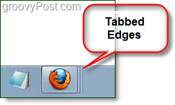 fanned or tabbed edge on firefox icon na hlavním panelu