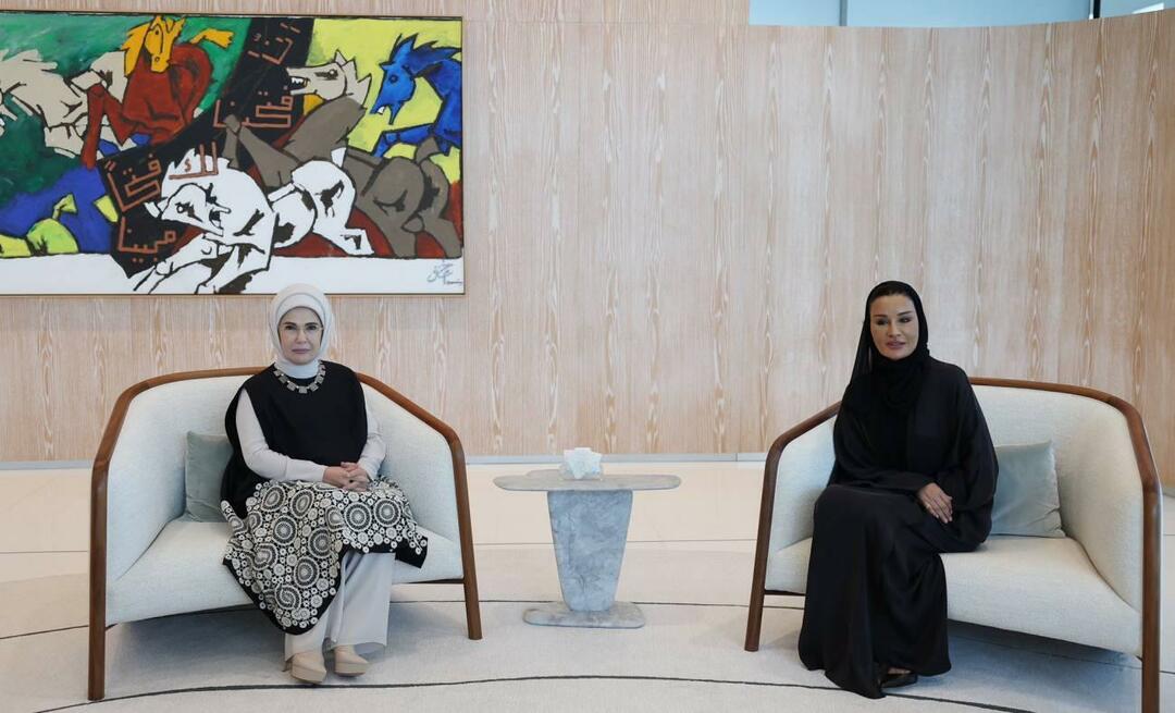 První dáma Erdoğan se setkala s prezidentem katarské nadace Sheikha Moza bint Nasser!