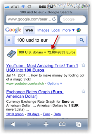 google.com hledat převodník měn na iphone mobile