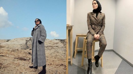 Nové sezónní kostkované modely hidžábů