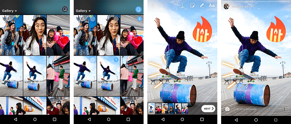 Uživatelé Androidu nyní mají možnost nahrát více fotografií a videí do svých Instagram Stories najednou.