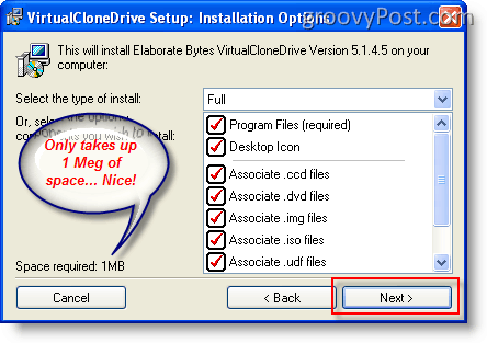 Připojte obraz ISO v systému Windows XP