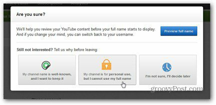 skutečné jméno youtube odmítá používat celé jméno