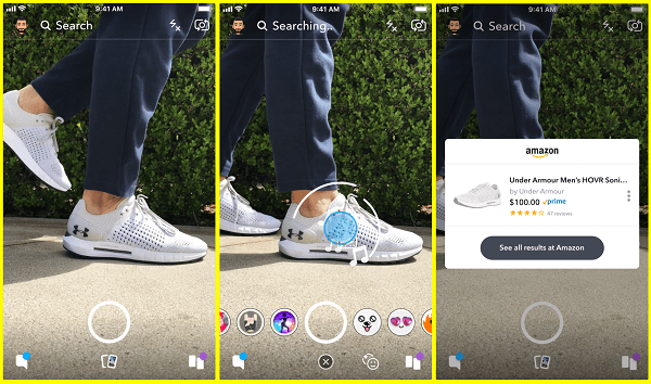 Snapchat testuje nový způsob hledání produktů na Amazonu přímo z fotoaparátu Snapchat.