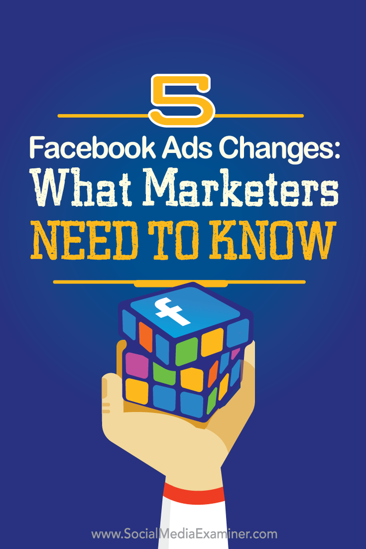 co obchodníci potřebují vědět o pěti změnách reklam na Facebooku