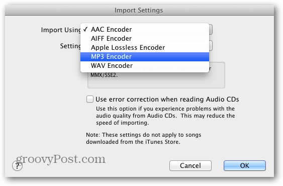 Použijte iTunes pro převod bezeztrátových hudebních souborů na AAC nebo MP3
