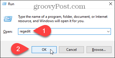 Otevřete Editor registru systému Windows