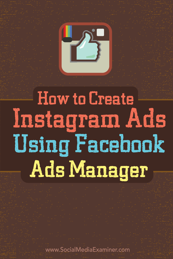jak vytvářet instagramové reklamy pomocí správce facebookových reklam
