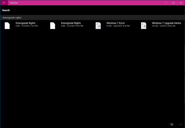 Okna aplikace OneDrive 10 6