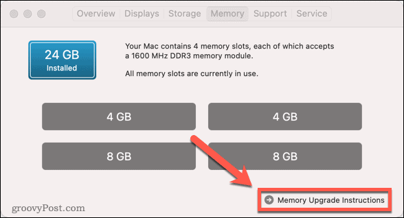 pokyny pro upgrade paměti mac