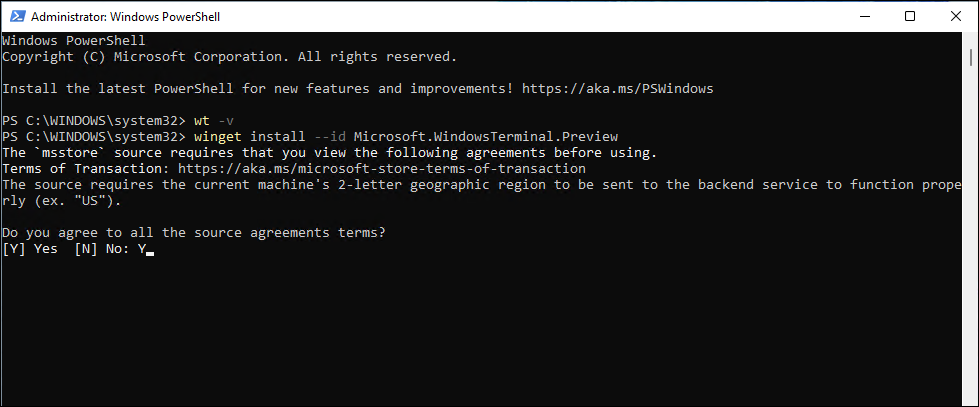 cmd získat nejnovější verzi Windows Terminal