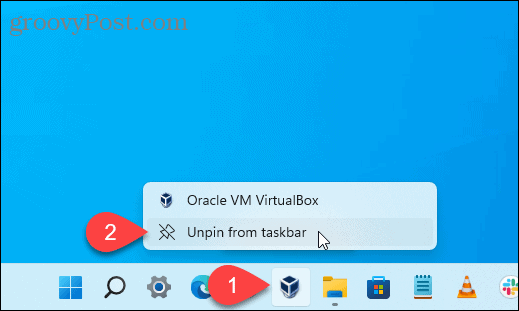 Odepnout z hlavního panelu ve Windows 11