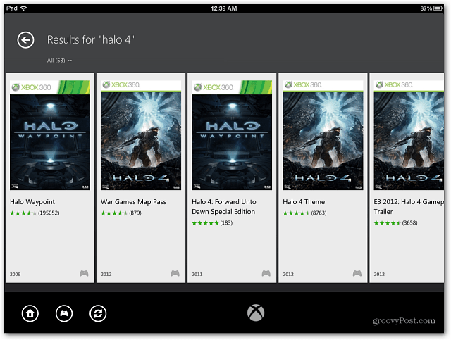 Hry iPad Xbox SmartGlass