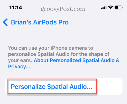 Použijte prostorový zvuk na Apple AirPods
