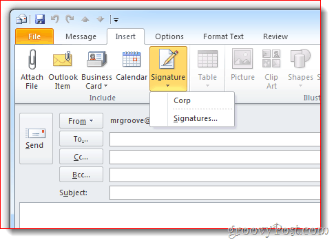Vložit Podpis Outlook 2010
