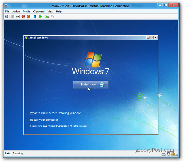 nainstalovat systém Windows 7