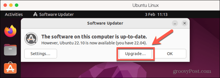 linuxový upgrade software