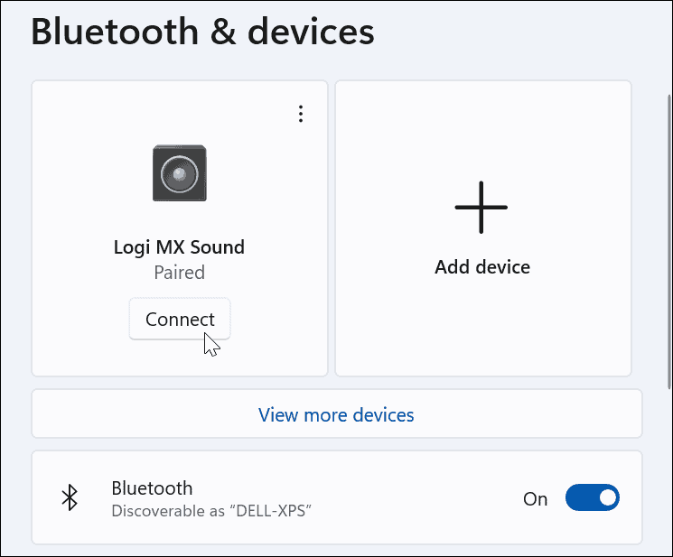 Připojte zařízení Bluetooth