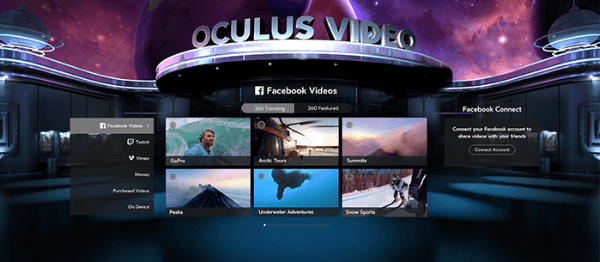 sociální funkce facebook oculus