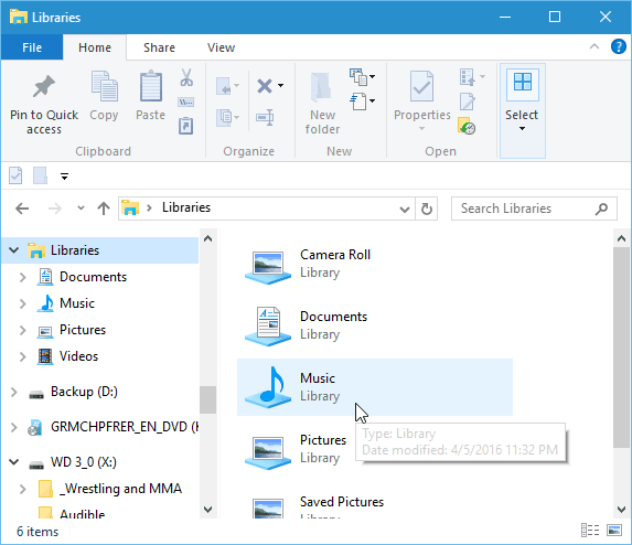 Windows 10 Tip: Zajistěte, aby se knihovny zobrazovaly v Průzkumníku souborů