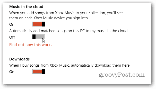 Hudba v nastavení cloudu