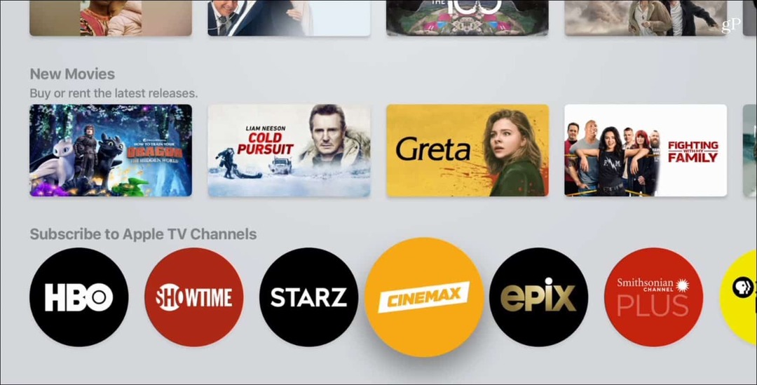 Kanály Apple TV Premium