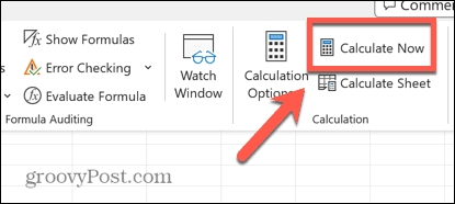 excel tlačítko vypočítat nyní