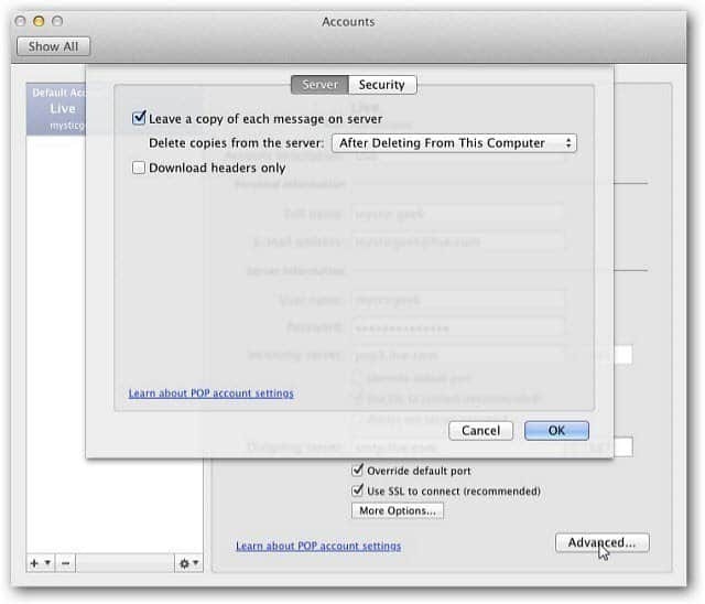 Outlook Mac 2011: Jak odstranit e-mailový účet