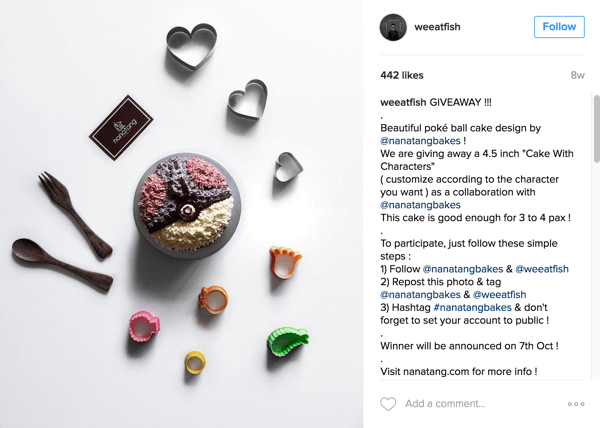 Foodie Instagrammer @weeatfish propagoval dárky Nanatang Bakes.